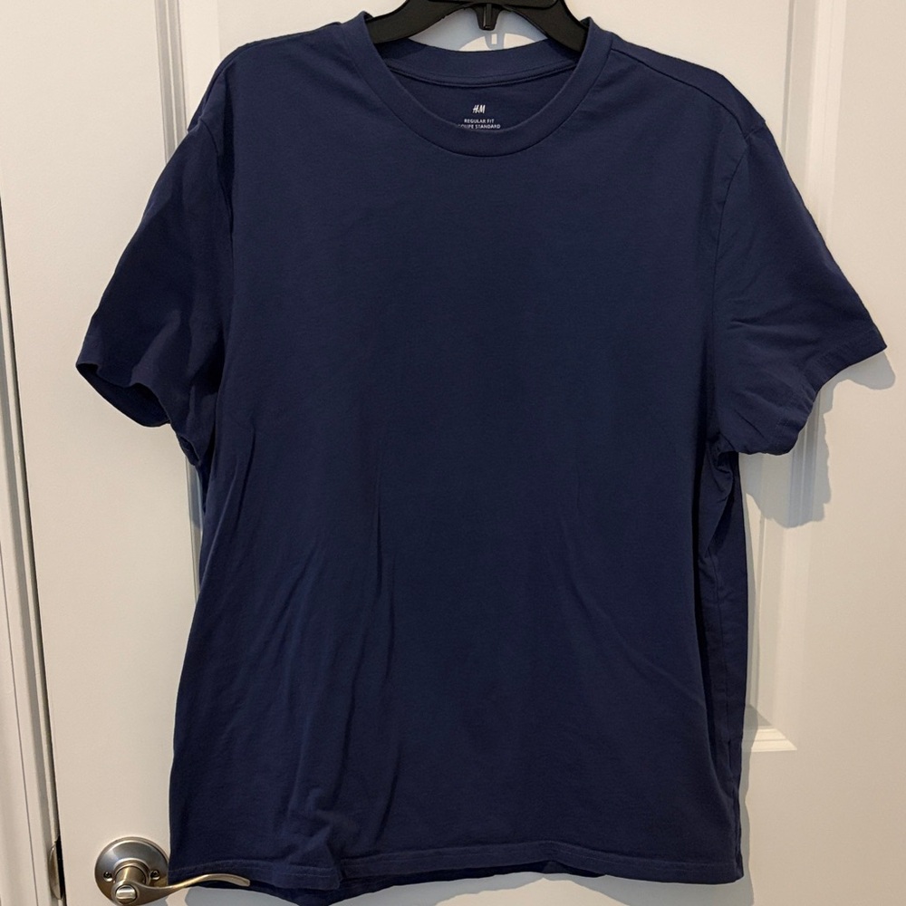 H&M Deep Blue Short Sleeve Tee